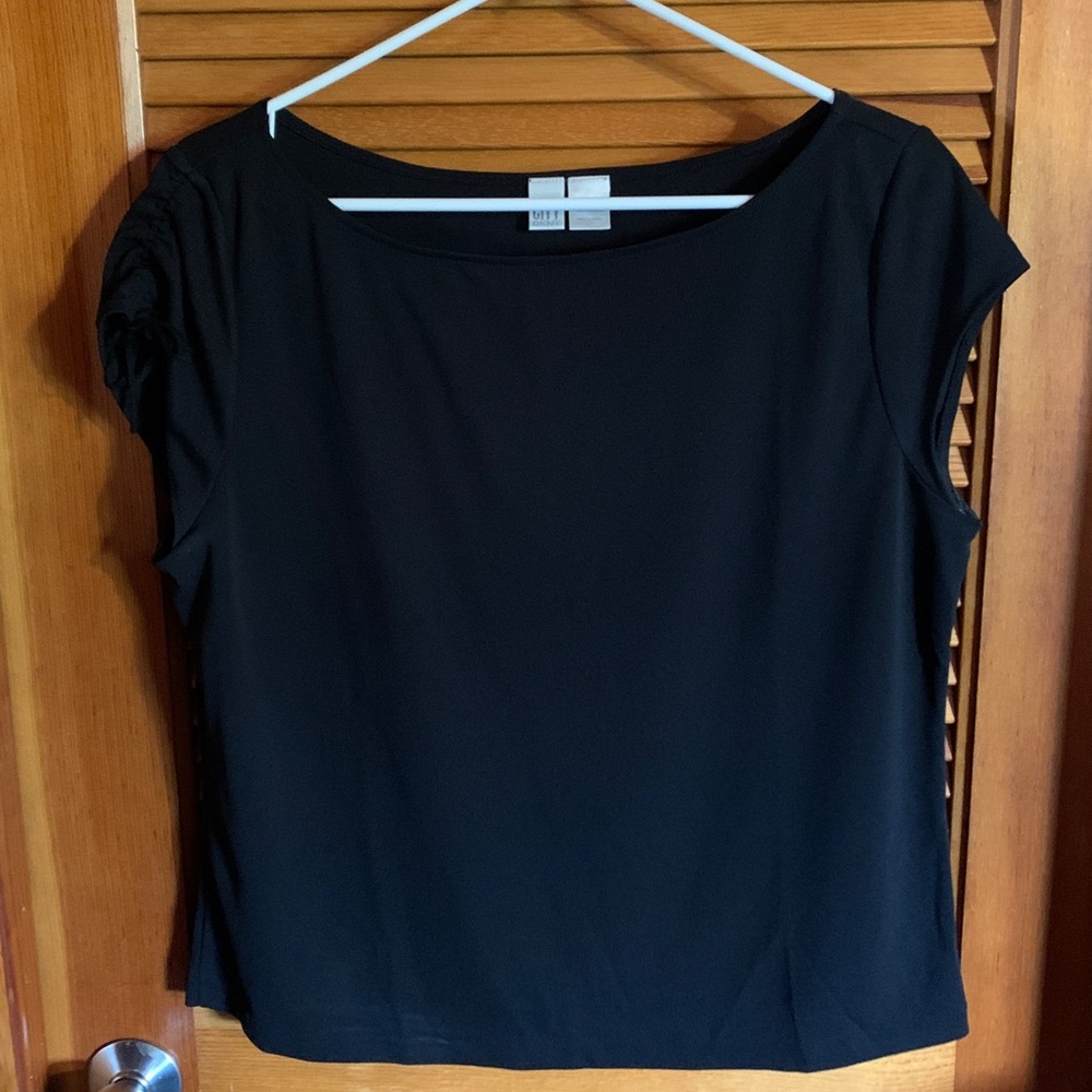 DKNY City Black Polyester Top